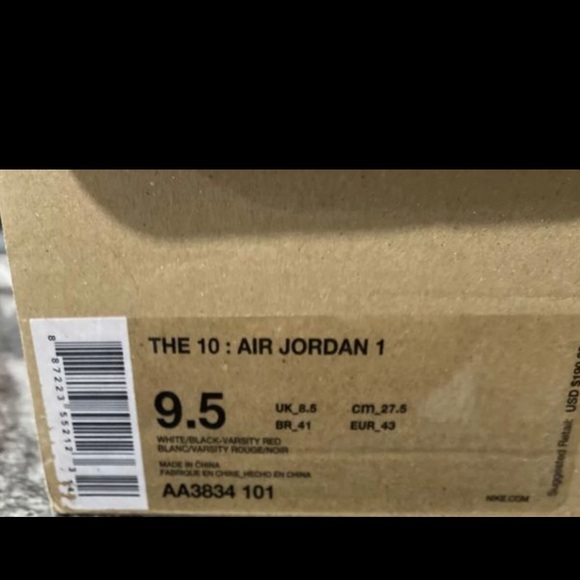 AIR JORDAN 1 OFF WHITE VIRGIL ABLOH WHITE RED😍 - Picture 4 of 4